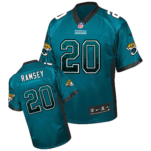 Nike Jaguars #20 Jalen Ramsey Teal Green Team Color Men's Stitched NFL Elite Drift Fashion Jersey - Click Image to Close